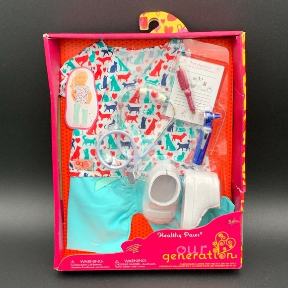 Our Generation Healthy Paws Vet Outfit & Accessories For 18 Dolls Ages 3+ READ - Picture 1 of 5